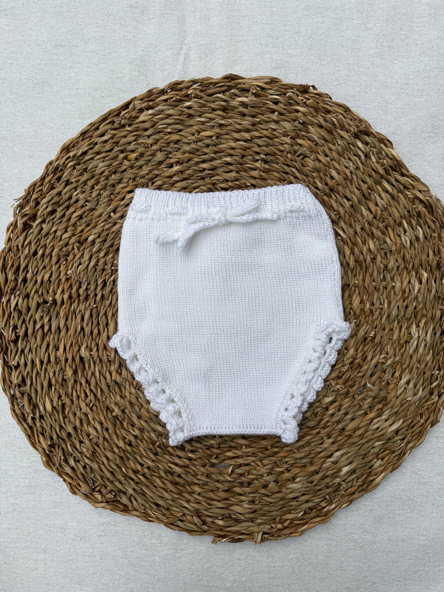 Cubrepañal perlé Blanco