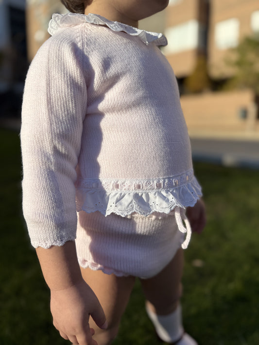 Jersey tira bordada Rosa