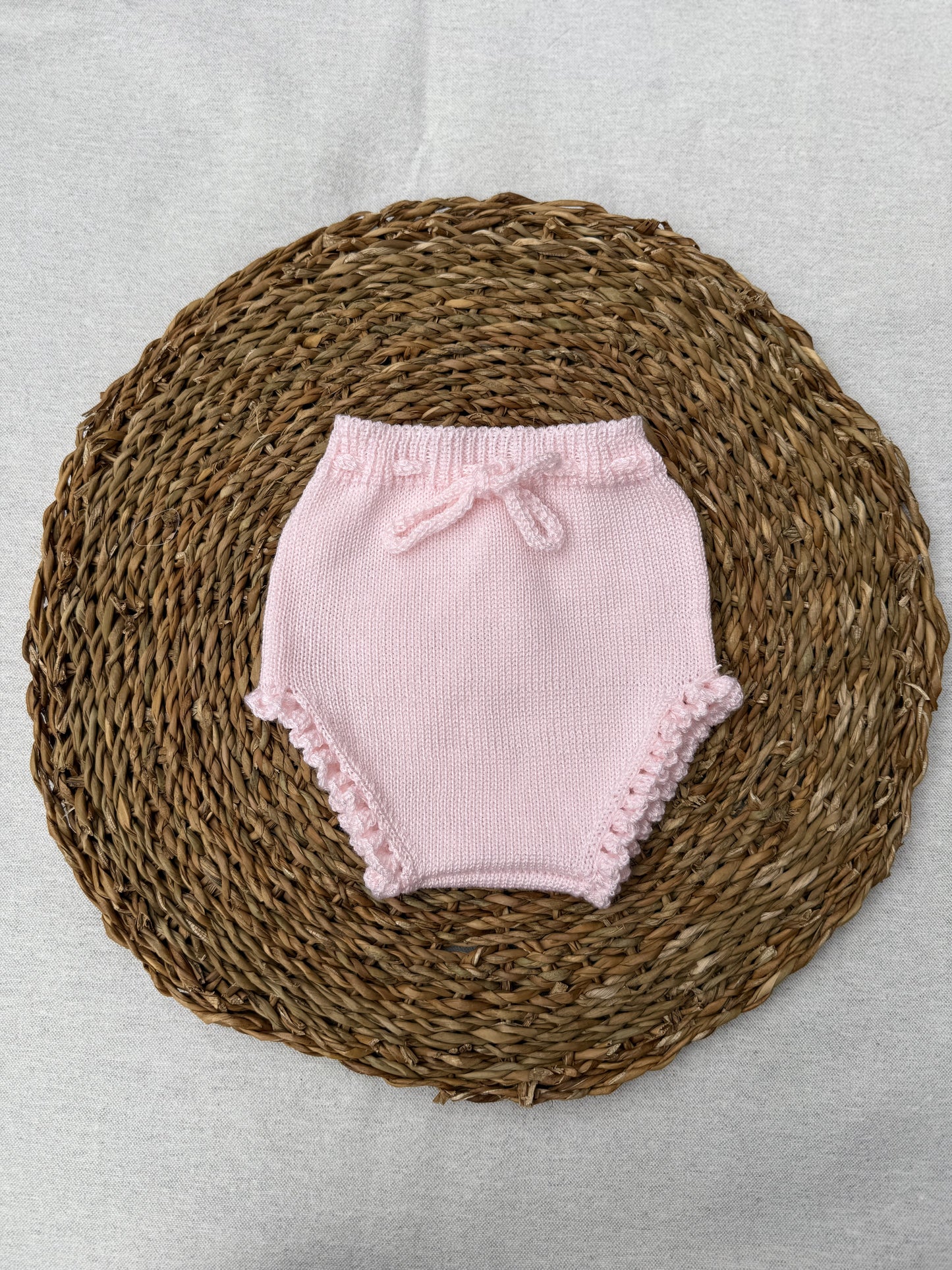 Cubrepañal perlé Rosa