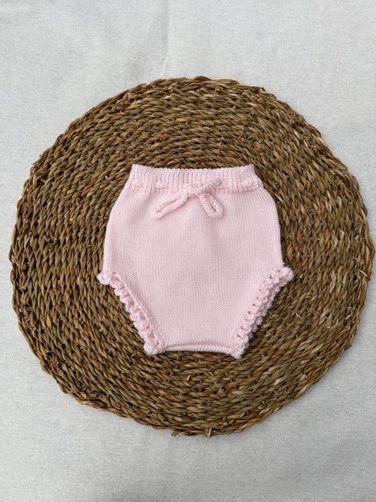 Cubrepañal perlé Rosa